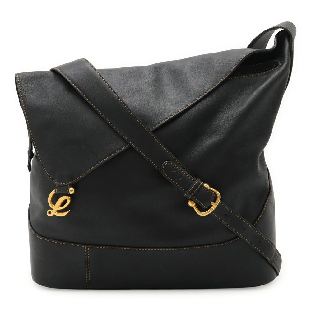 Loewe Anton Crossbody Bag Leather Black Pouch